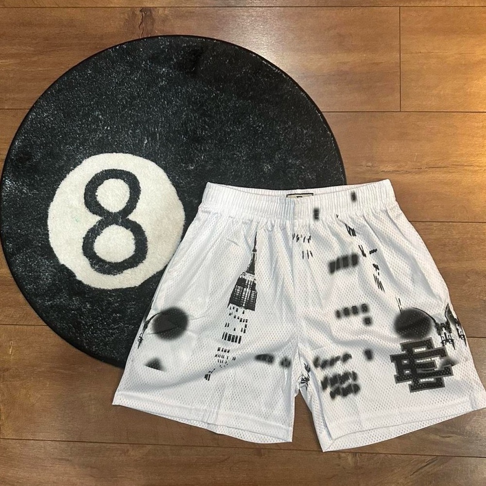 Eric Emanuel White and Black Athletic Shorts